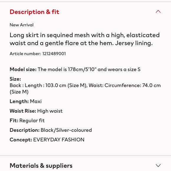 H&M Sequined Maxi Skirt - Picture 8 of 8